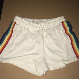 White/Rainbow Shorts New
